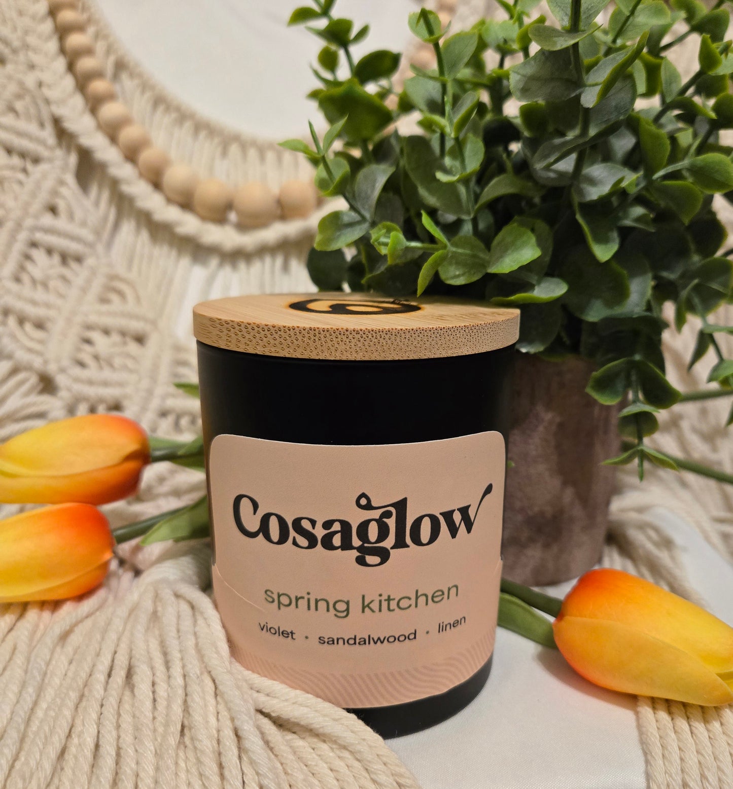 Spring Kitchen - Candle in Black Matte Jar