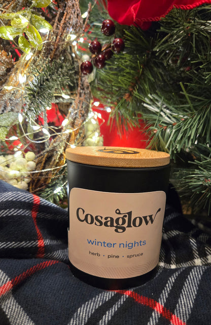 Winter Nights - Candle in Black Matte Jar